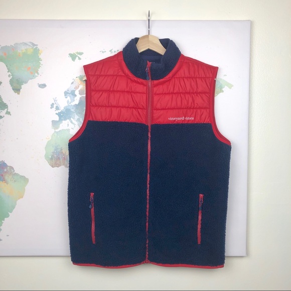 Vineyard Vines Other - Vineyard Vines Sherpa Full-Zip Fleece Vest Medium